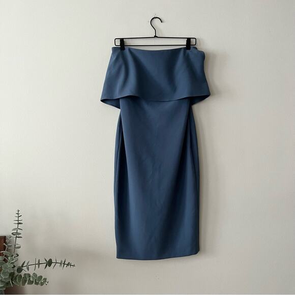 Likely Driggs Blue Strapless Dress - Picture 1 of 7